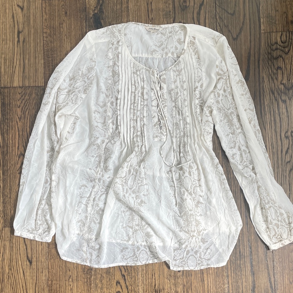 Lucky Brand Cream Lace Blouse